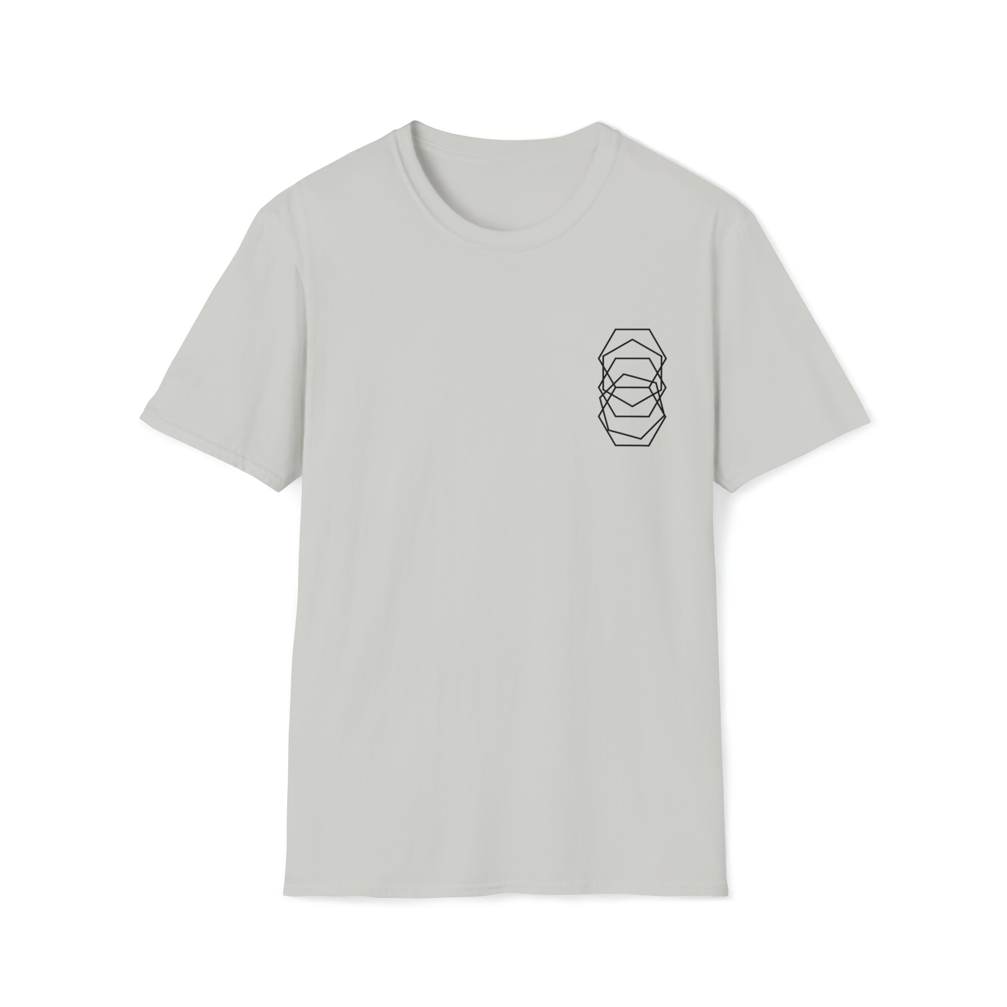 Geometric Hexagons Unisex Softstyle T-Shirt – TheUndecidedStore