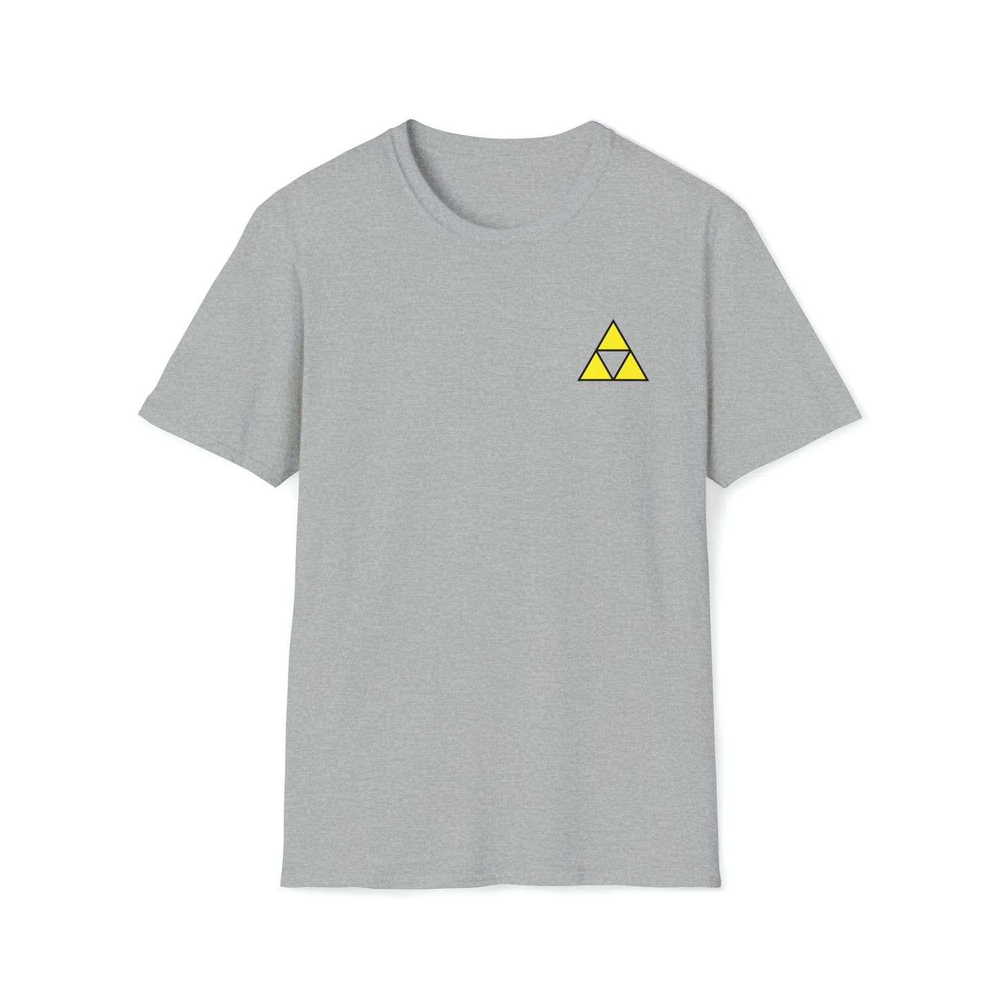 Geometric Triple Yellow Triangles Unisex Softstyle T-Shirt