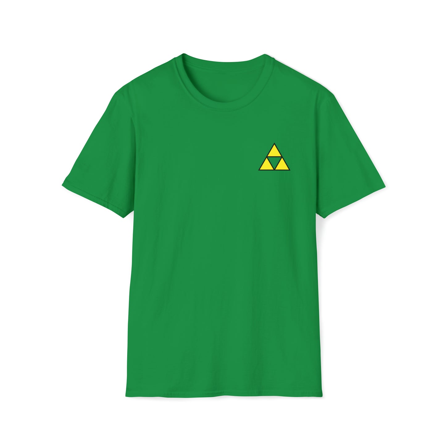 Geometric Triple Yellow Triangles Unisex Softstyle T-Shirt