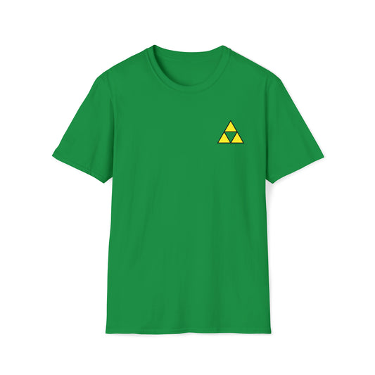 Geometric Triple Yellow Triangles Unisex Softstyle T-Shirt