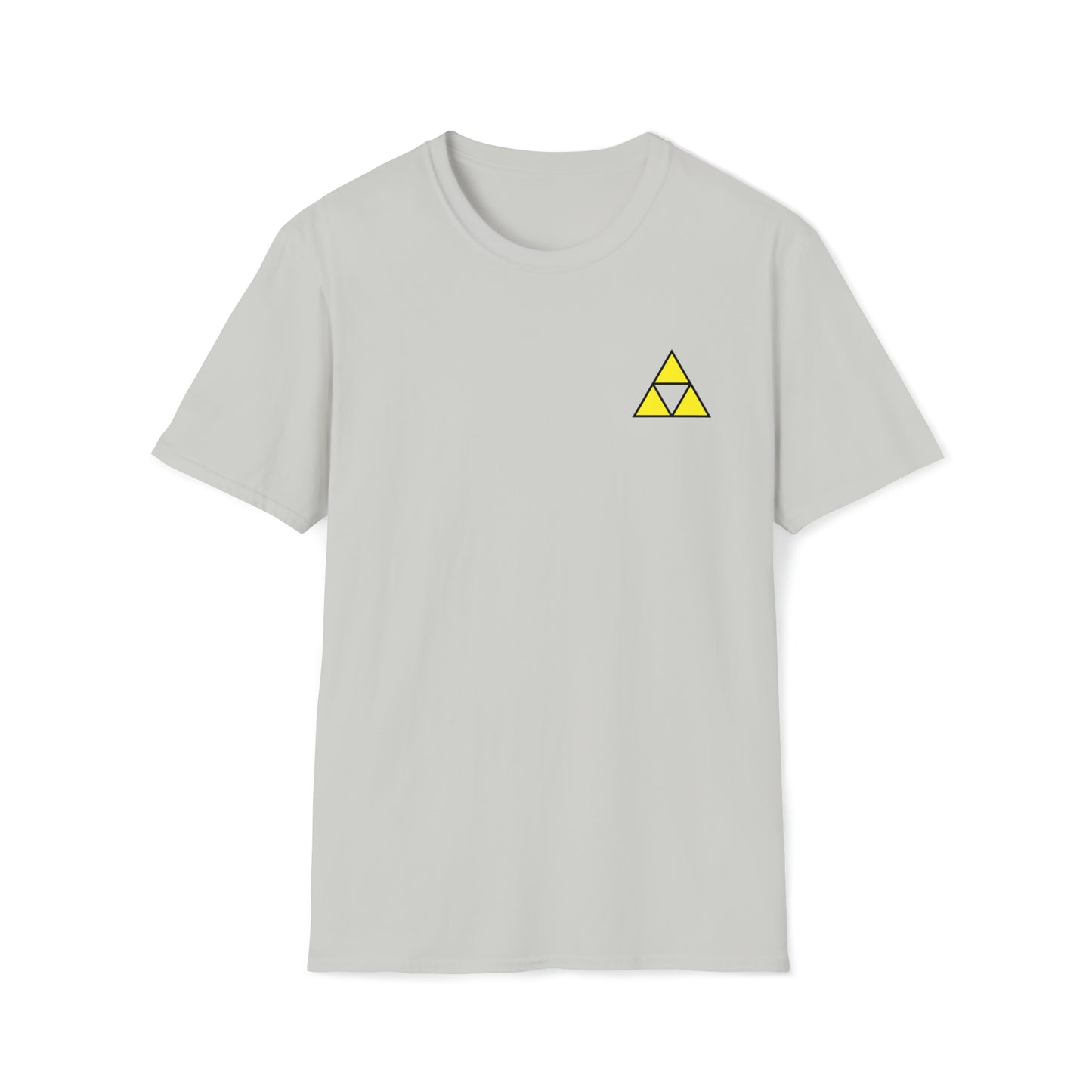 Geometric Triple Yellow Triangles Unisex Softstyle T-Shirt