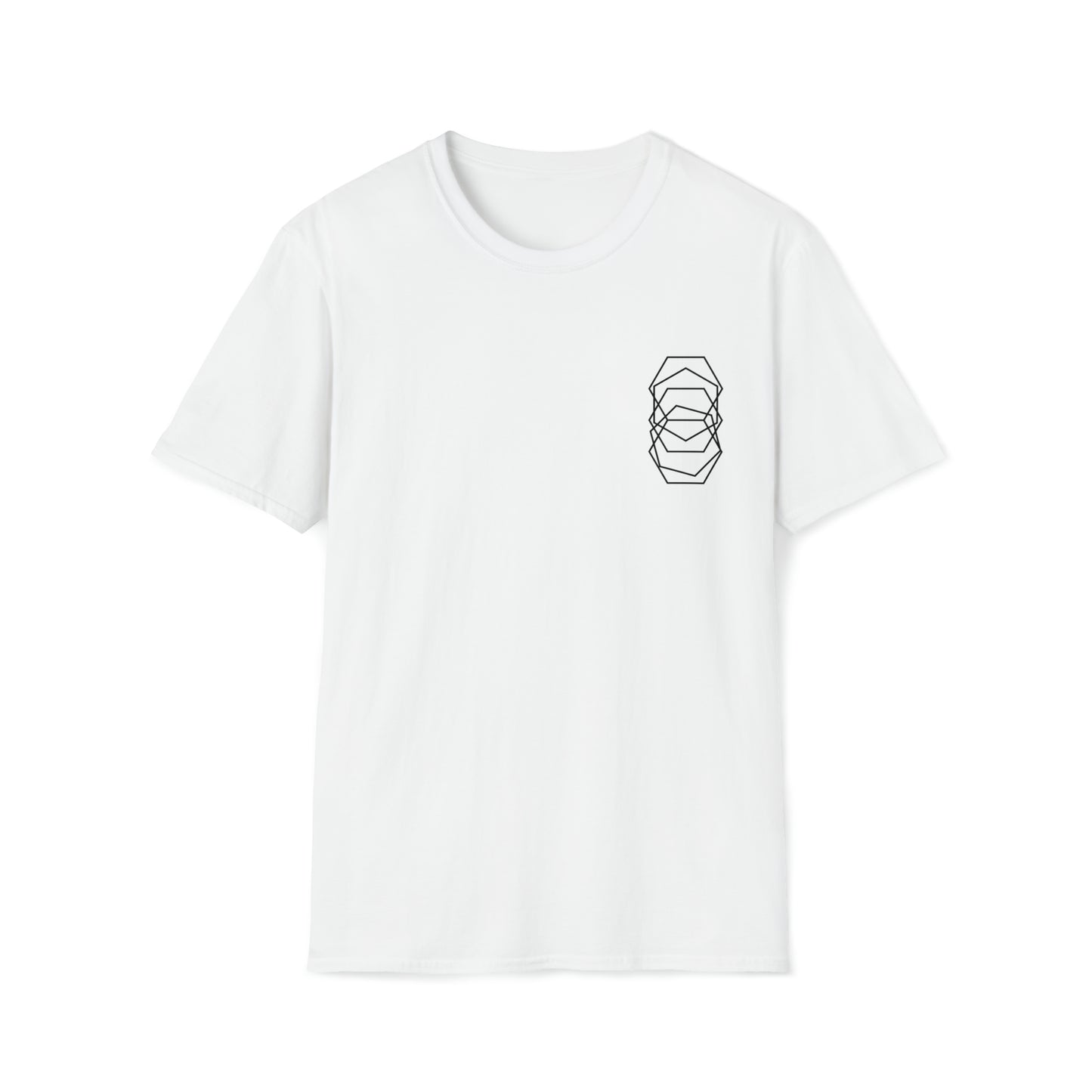 Geometric Hexagons Unisex Softstyle T-Shirt