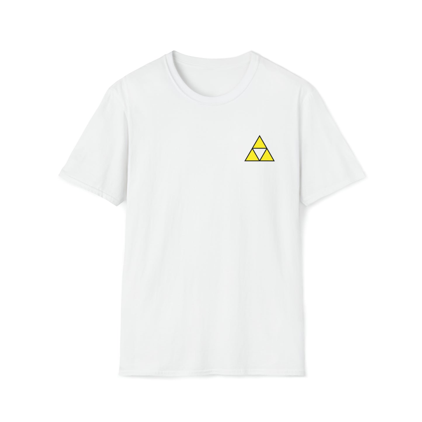 Geometric Triple Yellow Triangles Unisex Softstyle T-Shirt